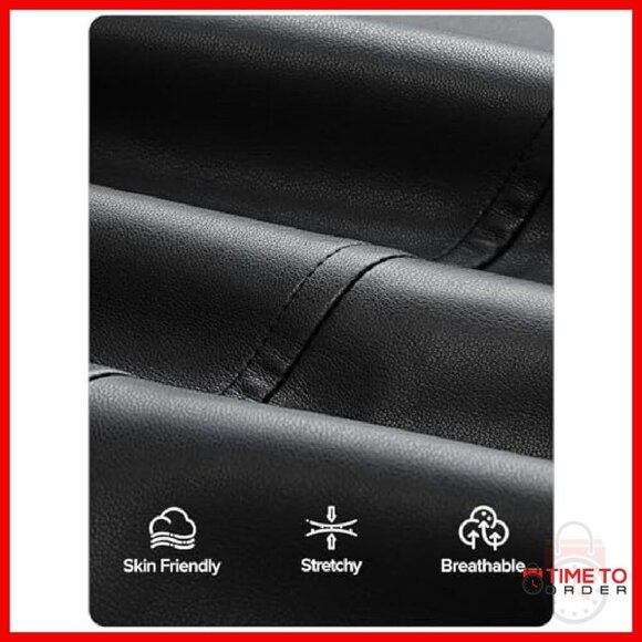 Faux Leather Oversized Moto Jacket Women's Button Coat Fall Winter - Picture 7 of 7